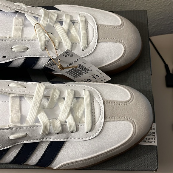 NWT Adidas The Velosamba Vegan Men's Shoes - White/Navy/Grey/Red - HP5399 - Picture 11 of 13